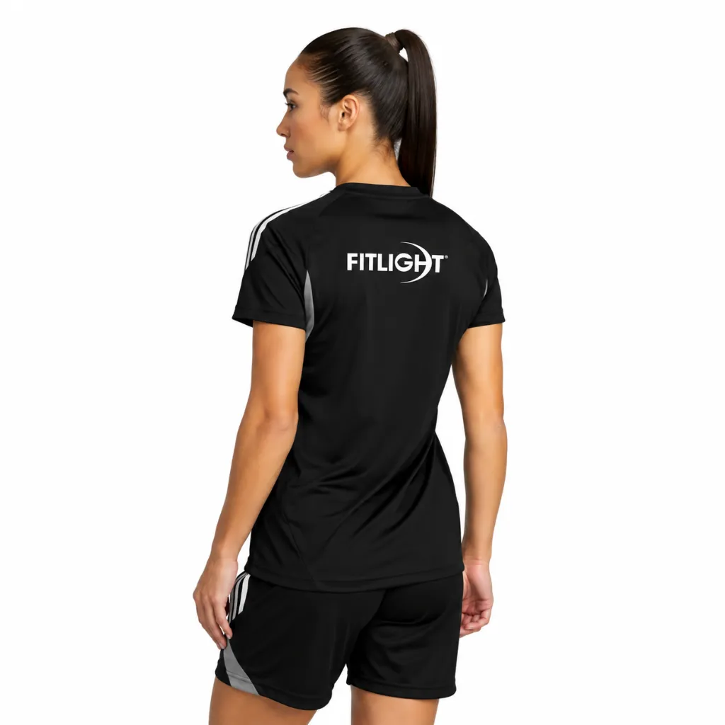 Zwart Adidas sportshirt_FITLIGHT-logo_dames-back-model 1.webp